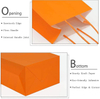 Small Orange Kraft Paper Gift Bags Handles Eco-Friendly Biodegradable for Craft Shoe Use Brown Kraft Material Shopping Bag