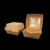 Cellophane Baking Packaging Box for Takeout Hamburgers Laminated Anti-oil and Non-foldable Burger Box