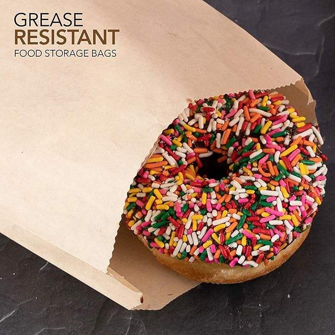 Greaseproof Paper Bag Biodegradable and Compostable Food Grade Paper Bags Oil-proof Paper Bag