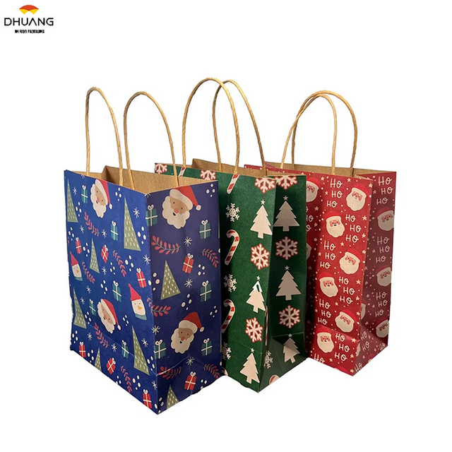 Recyclable Brown Kraft Paper Bag Clothing Retail Paper Bag with Handle Can Be Customized with Your Own logo Shopping Bag