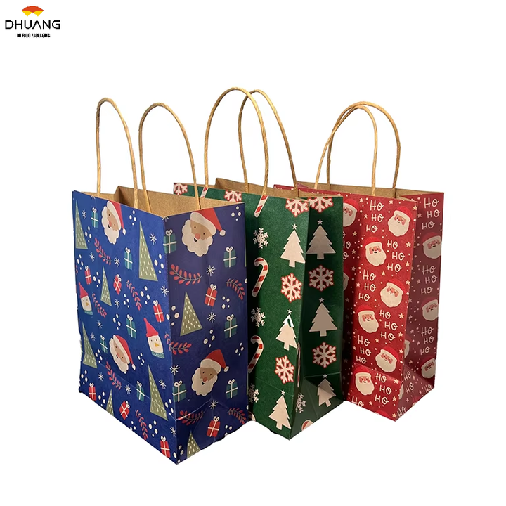 Recyclable Brown Kraft Paper Bag Clothing Retail Paper Bag with Handle Can Be Customized with Your Own logo Shopping Bag