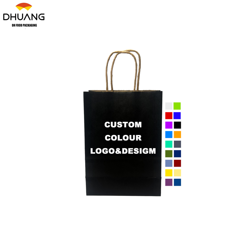 Customized Printed LOGO Is Available for Hand-held Cowhide Paper Bags Multiple Colors Are Available for Selection Shopping Bag