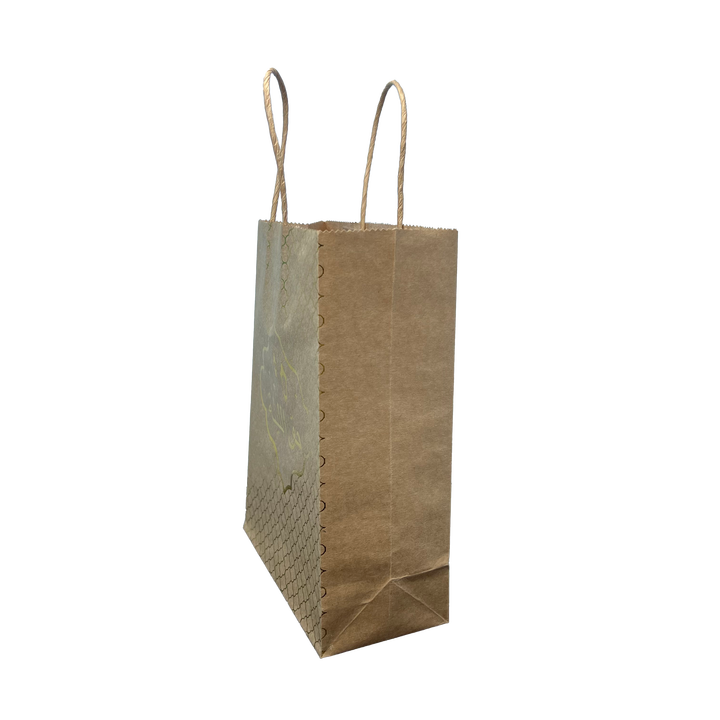 Recyclable Gift Small Business Handmade Kraft Paper in Various Sizes Price Customized with Handles Shopping Bags