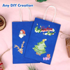60 Paper Bags Blue Gift Bags Handle Bulk Shopping Birthdays Weddings Business Parties