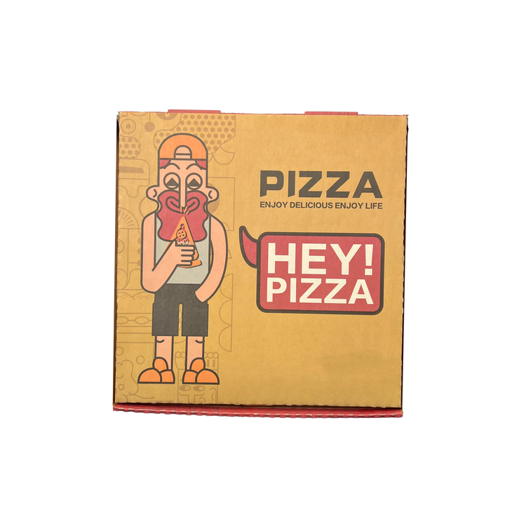 Safe Cardboard Corrugated Kraft Paper for square Pizza Shop Baking Restaurant Party Custom Pizza Box