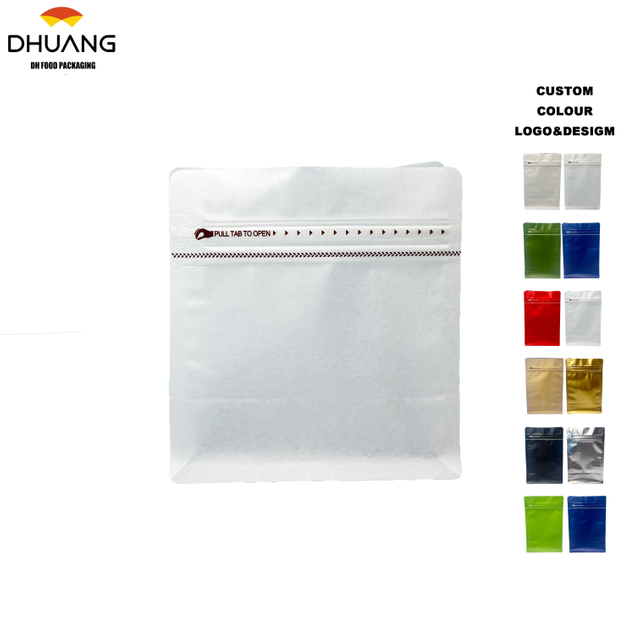 Customized LOGO sealed Bag with Eight-sided Seal and Aluminum Foil for Moisture-proofing Coffee Bags
