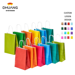 Paper Gift Bag with Handle, 5.8 "x 3.2" X 8.25" Kraft Paper Party Gift Bag, Suitable for Child's Birthday (8 Colors)