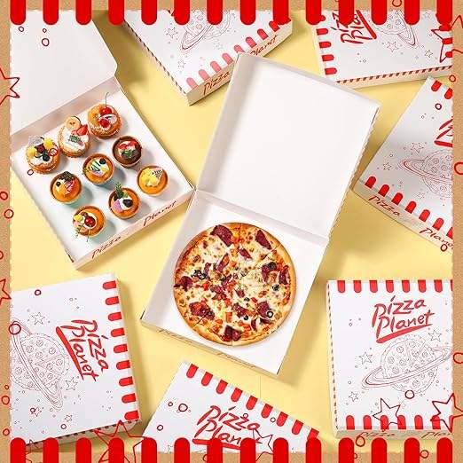 Pizza Planet Large Suitable for Pizza Cake Food Party Decorations Small Gift Decorations Custom Pizza Boxs