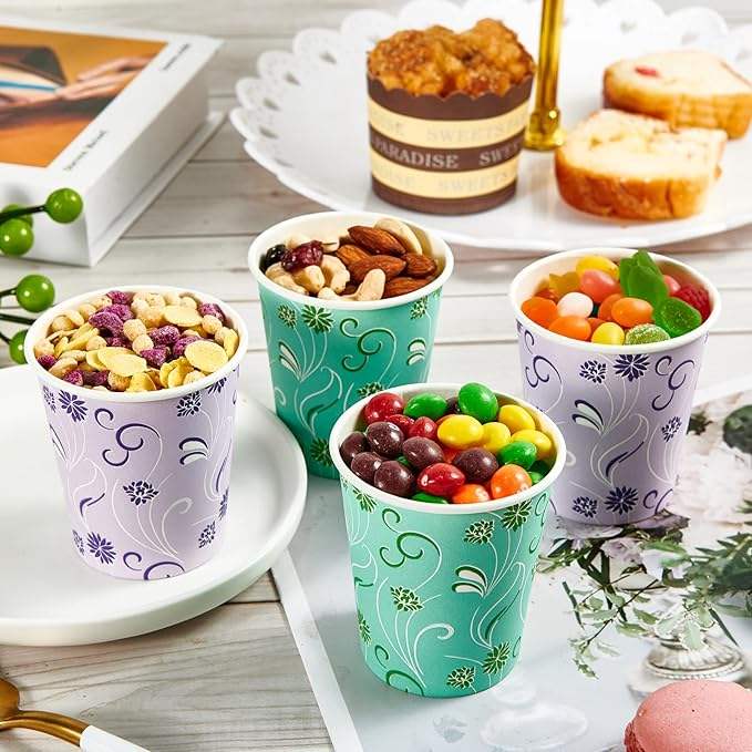 Paper Cups Colorful Disposable Paper Cups Travel Bathroom Party Use Hot Drink Paper Cups