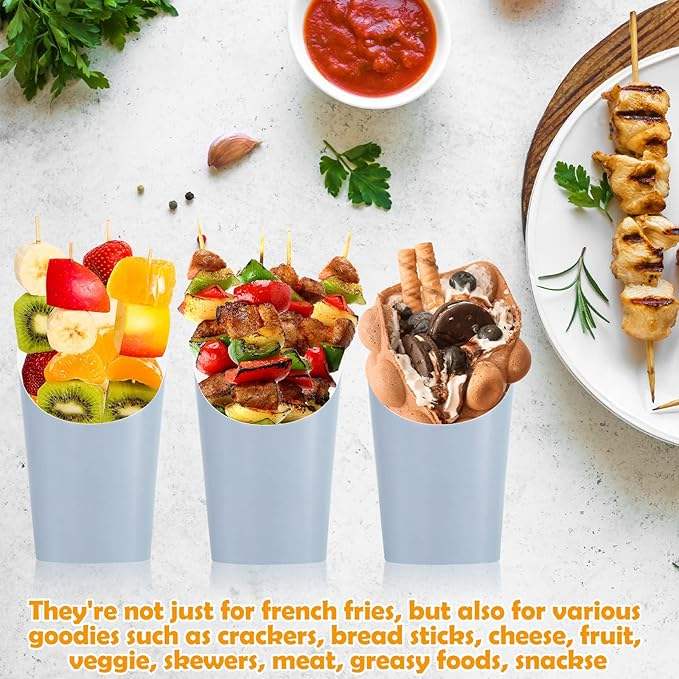 French Fries Holder 12 oz Disposable Paper French Fries Cup Birthday Pie Waffle Popcorn Deli Cup French Fries Cup