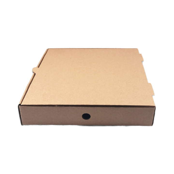Printed Logo Greaseproof Recyclable Kraft Paper Budget-Friendly Takeout Packaging for Small Businesses Custom Pizza Boxes