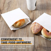 300 Paper Sandwich Bags Oil-resistant Paper Bags for Baking Cookies Candy Snacks (white)