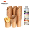 Baking Supplies for Outdoor Gatherings Ice Cream Holders Cups Corrugated Paper Cones for Party Food Containers French Fries Cup