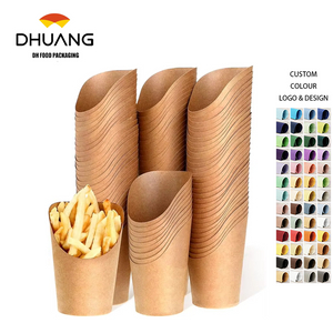 Baking Supplies for Outdoor Gatherings Ice Cream Holders Cups Corrugated Paper Cones for Party Food Containers French Fries Cup