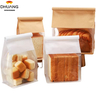 Windowed Bread and Toast Bag Paper Packaging Label Lock for Holding Bread CUSTOM Bread Bags