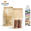 Packages Toast Bag with Window Kraft Tin Tie Label Lock Healing Bag Packaging Pastry Popcorn Custom Bread Bags