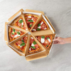 Clamshell Pizza Slice Container - Oil Proof Label Lock White Paper Single Slice Pizza Box for Restaurants Custom Pizza Boxs