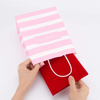 Recyclable Pink Kraft Paper Bag Custom Logo Gift Bag for Business Boutiques Parties and Weddings for Promotion Shopping Bag