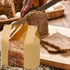 Window Dough Cowhide Bread Bags Tin Tag Lock for Baked Goods Packaging Storage Custom Bread Bags