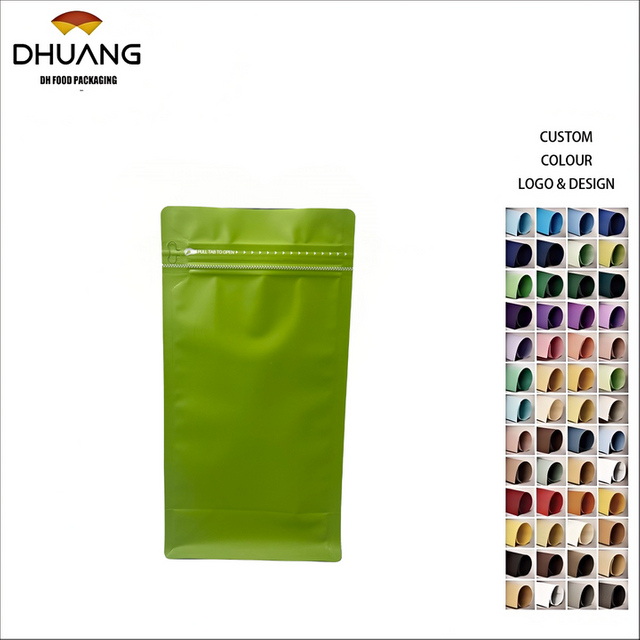 Customized Octagonal Plastic Coffee Bean Snack and Tea Bag with Zipper Closure