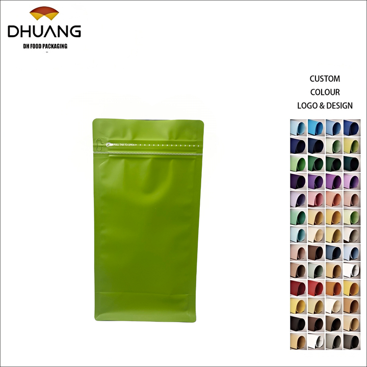 Customized Octagonal Plastic Coffee Bean Snack and Tea Bag with Zipper Closure
