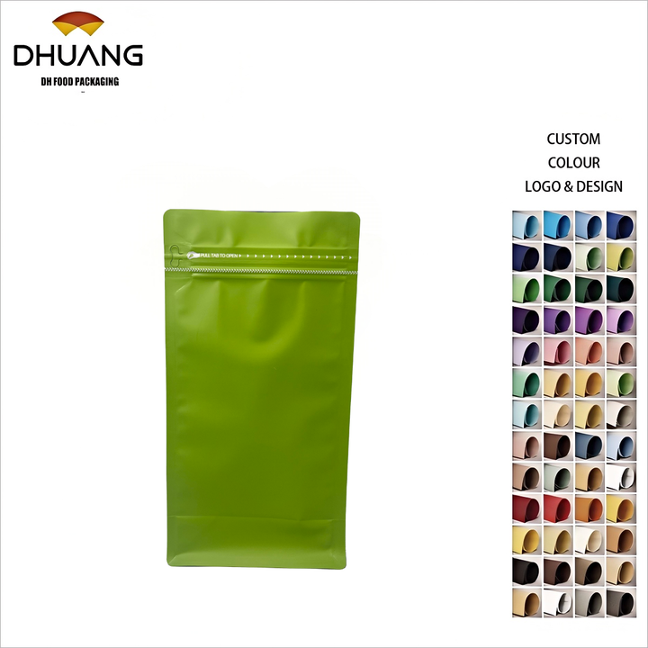 Customized Octagonal Plastic Coffee Bean Snack and Tea Bag with Zipper Closure