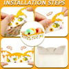 Packs Bee Party Supplies Set Birthday Decoration Disposable Paper Food Tray Paper Food Boat Carnival, Fair, Festival