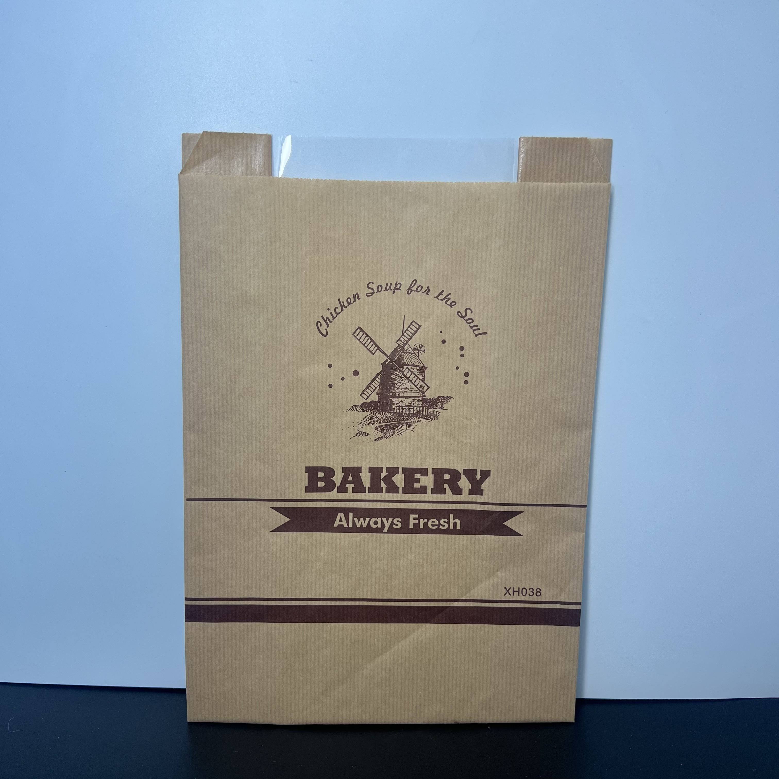 Custom Environmental protection Disposable Kraft Paper Bag for Baking Western Food Delivery Packaging Oil-proof Paper Bag