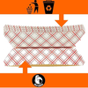 Food Tray Red and White Checkered Paper Extra Large Disposable Recyclable Flavoring Grease Proof Food Trays