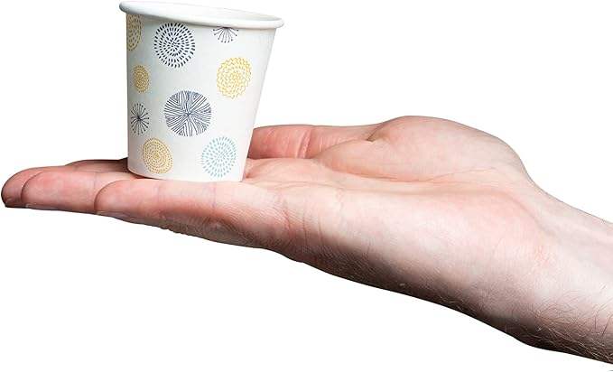 3 oz Eco-Friendly Floral Single Wall Craft Paper Cups Disposable Mini Bathroom Mouthwash Cups Custom Logo Print Versatile Design