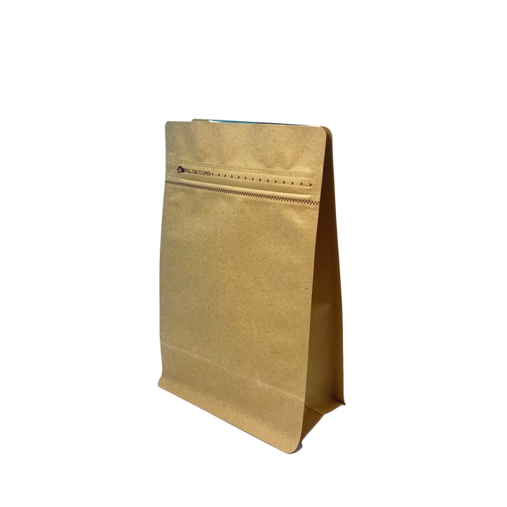 Customized Plastic Flat-bottom Coffee Bean Bag Packaging, Zipper Packaging Bags Coffee Bags