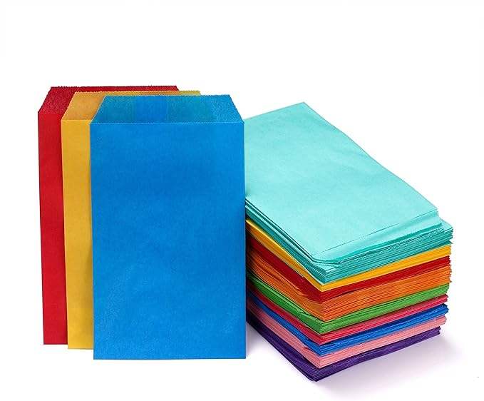 Watercolor Blue Flat Greaseproof Paper Packaging for Baking Desserts Soap Party Gifts-for Cookie Bags