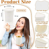 32 oz Paper Soup Container with Lid Disposable Cowhide Soup Food Bowl Microwave Food Storage Ice Cream Container (White)