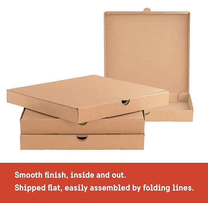 Kraft Corrugated Cardboard Pizza Boxes for Pizza Taco Cookies Custom Pizza Boxs