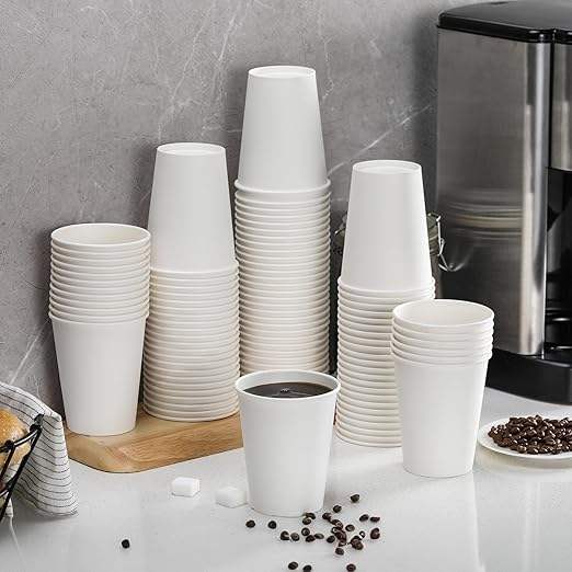 8 oz Paper Disposable Coffee Cups for Hot and Cold Drinks Coffee Shops Offices and Restaurants Coffee Cup
