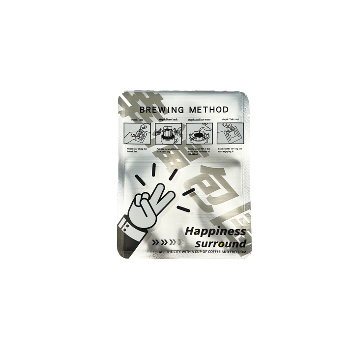 Aluminum-coated Coffee Powder Sachets in One-time Disposable Ear-shaped Packaging Are Easy to Tear and Portable Coffee Bags