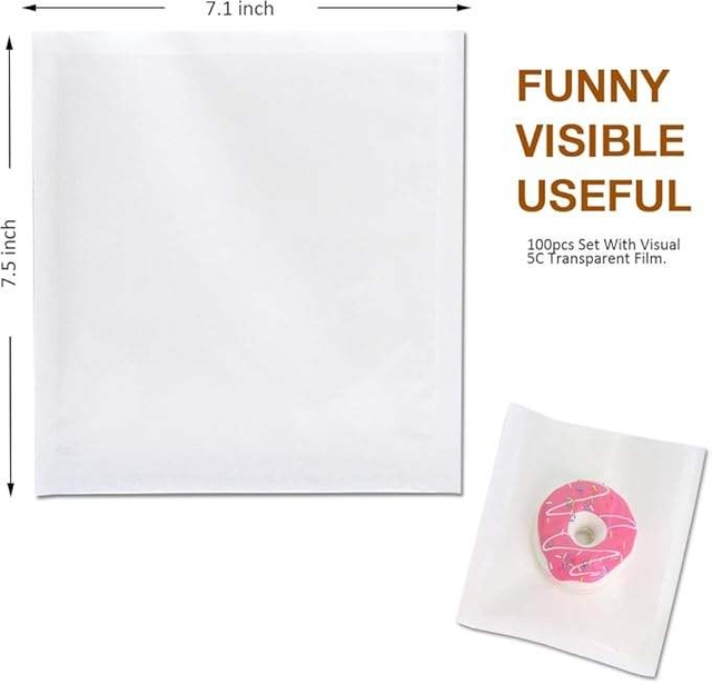 Windowed Food Paper Bag Homemade Bread Baking Bag for Cookies Snacks Custom Bread Bags