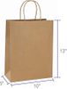 Kraft Paper Bag 100 Gift Bags, Merchandise Bags, Retail Bags, Party Bags, 100% Recycled Paper Bags Processed in Bulk
