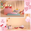 Pieces Valentine's Day Party Supplies Disposable pink Food Decoration Paper Plates for Wedding Birthday Party Food Trays