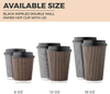 16 oz Disposable Coffee Cup Insulated Corrugated Double-walled Paper Cup with Lid Black and White Geometry Hot Drink Coffee Cup