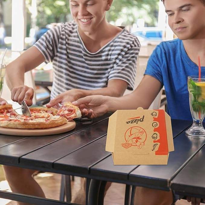 Mini Kraft Cardboard Reusable for Takeaway Pizza Cookies Cakes Food Custom Pizza Boxs