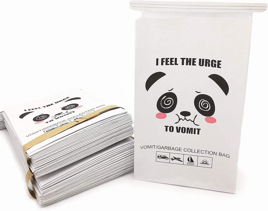 Disposable Vomiting Bag Motion Sickness Medicine for Airplane air Travel Sports Vomiting Due to Illness Cleaning Bag