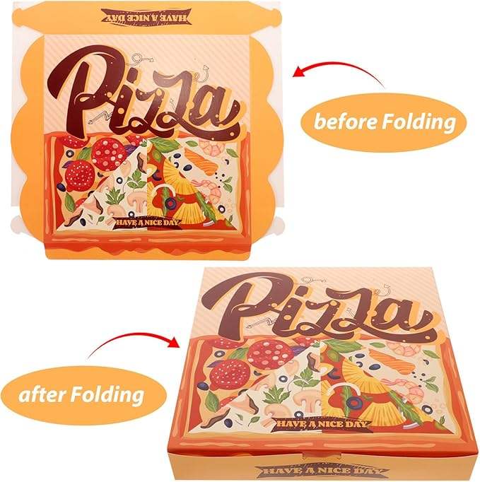 40 Paper Pizza Boxes Pizza Pie Carrier Paper Mail Shipping Storage Boxes Cake Cookies Food Custom Pizza Boxs