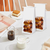 Window Paper Cookie Bag Tinfoil Label Lock Bag Suitable for Baked Goods Custom Bread Bag