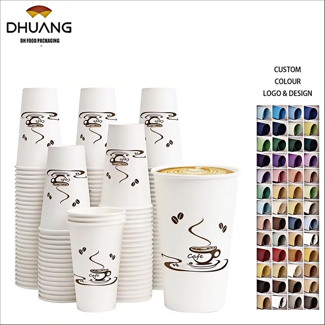 16 oz Paper Disposable Coffee Cups for Hot and Cold Drinks, Coffee Shops, Offices and Restaurants Coffee Cup