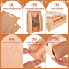 Window Paper Cookie Bag Tinfoil Label Lock Bag Suitable for Baked Goods Custom Bread Bag