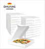 White Corrugated Cardboard Box Reusable Takeaway Packaging Cardboard Cake Cookie Custom Pizza Box
