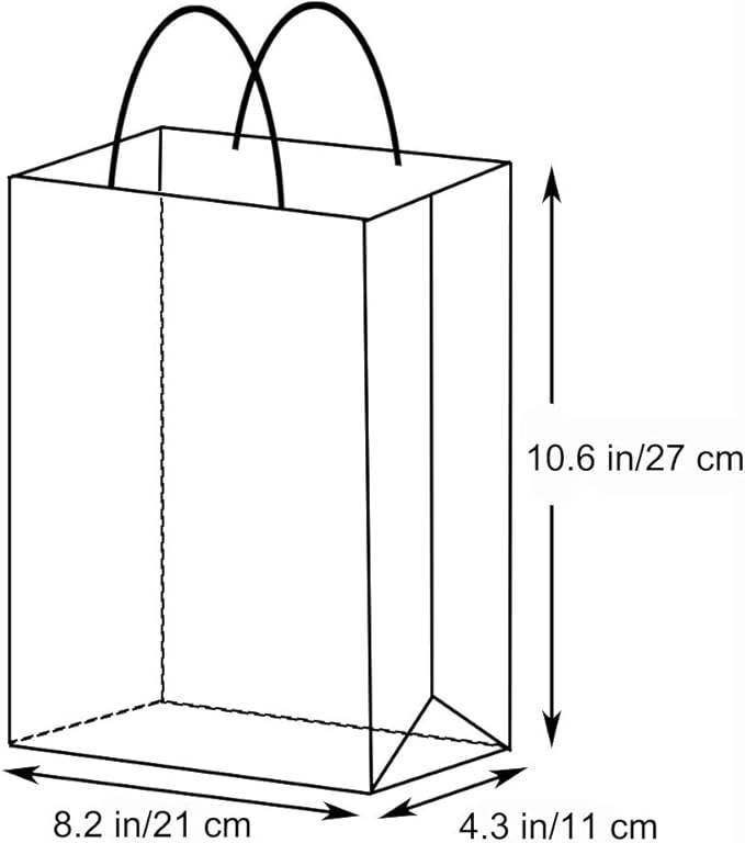 Large Biodegradable Kraft Bags Handles Eco-Friendly Brown for Packaging Pizza Milk Sugar Sushi Cakes Socks Other Items Grey