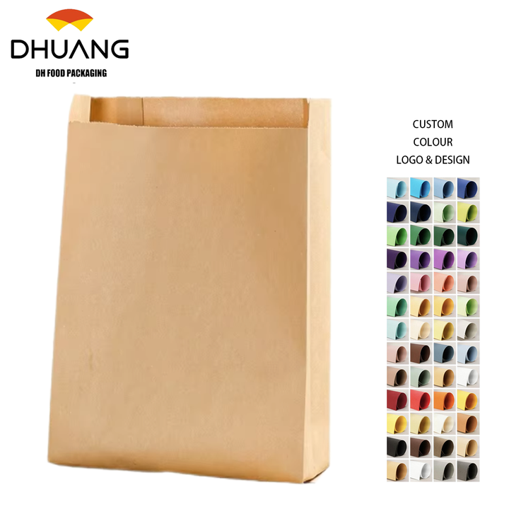 Thickened Disposable Organ Bag Takeaway Oil-Proof Kraft Paper Thermal Insulation Roll String Tin Aluminum Foil Snack Paper Bag