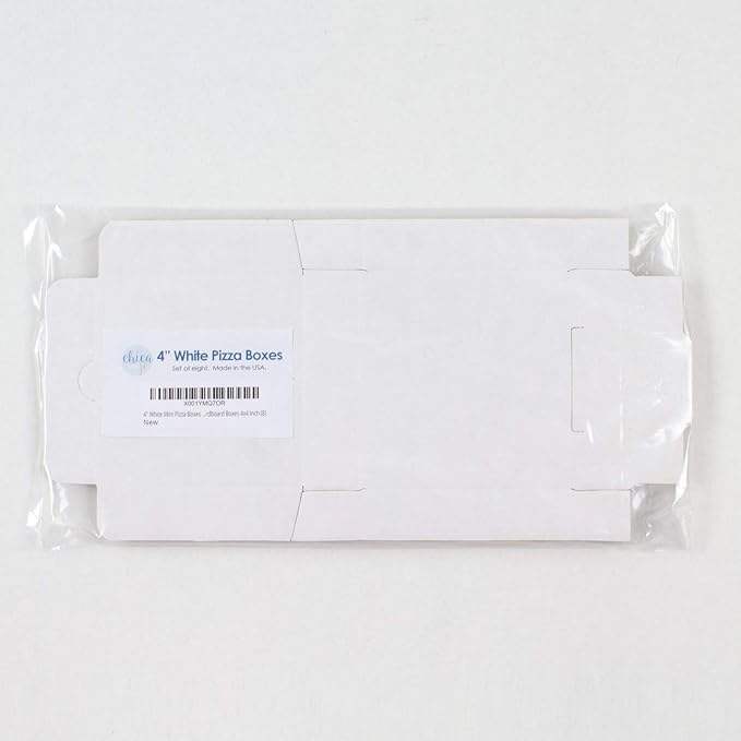 White Mini (8 Packs) Cookie Box square Flat Cardboard Box Made in China Custom Pizza Boxs